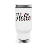 Floral Stainless Steel Travel Mug, Botanical Coffee Cup, Feminine Drink Tumbler, Pretty Gift for Her, Flower Lover Gift, Travel Cup