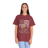 Patriotic Deer Shirt, American Flag Buck T Shirt, Deer Lover Gift, Outdoors Graphic Tee, Country Style Shirt, Fourth of July Gift