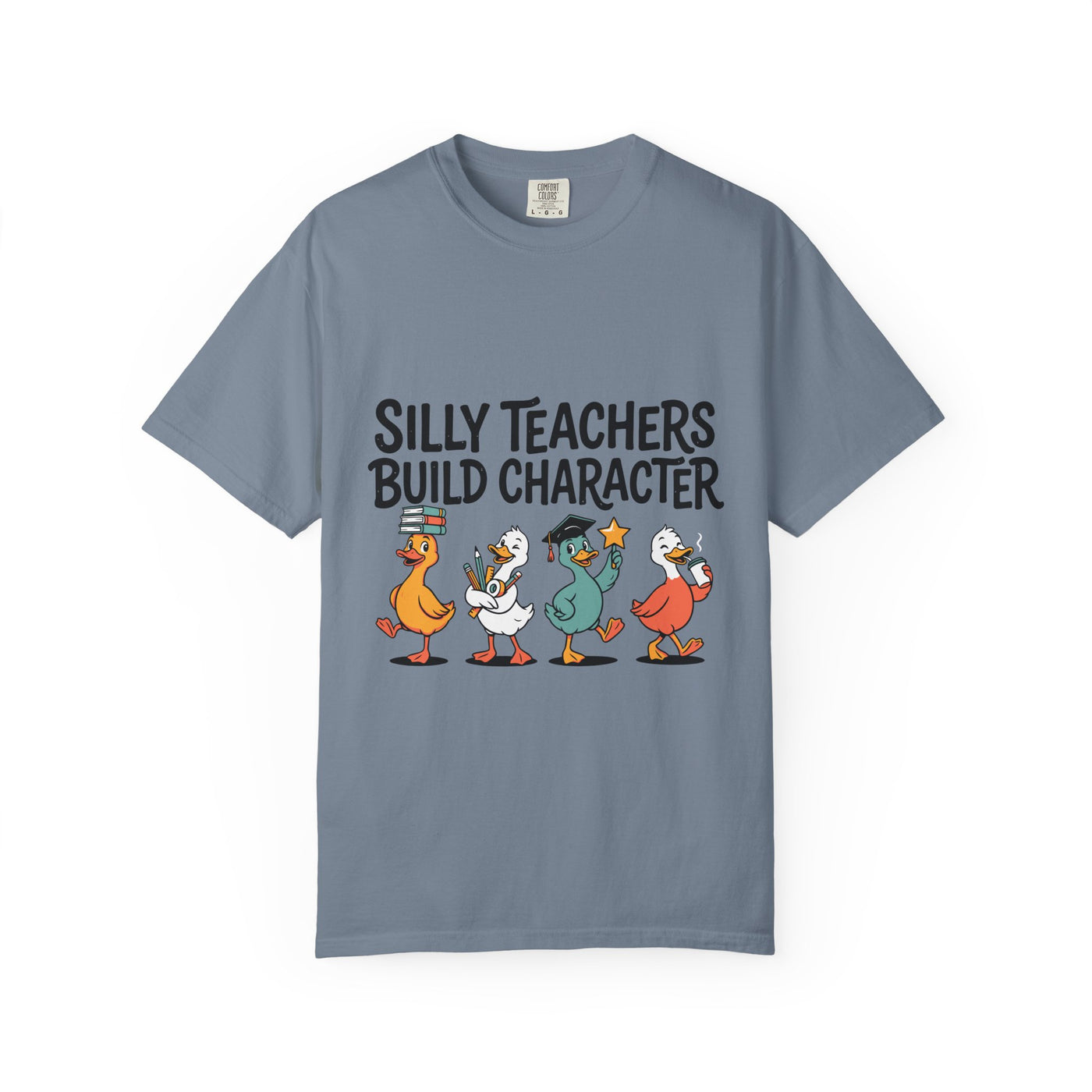 Funny Teacher Comfort Colors Shirt, Silly Teachers Build Character Tee, Teacher Appreciation Gift, Elementary School Teacher Shirt