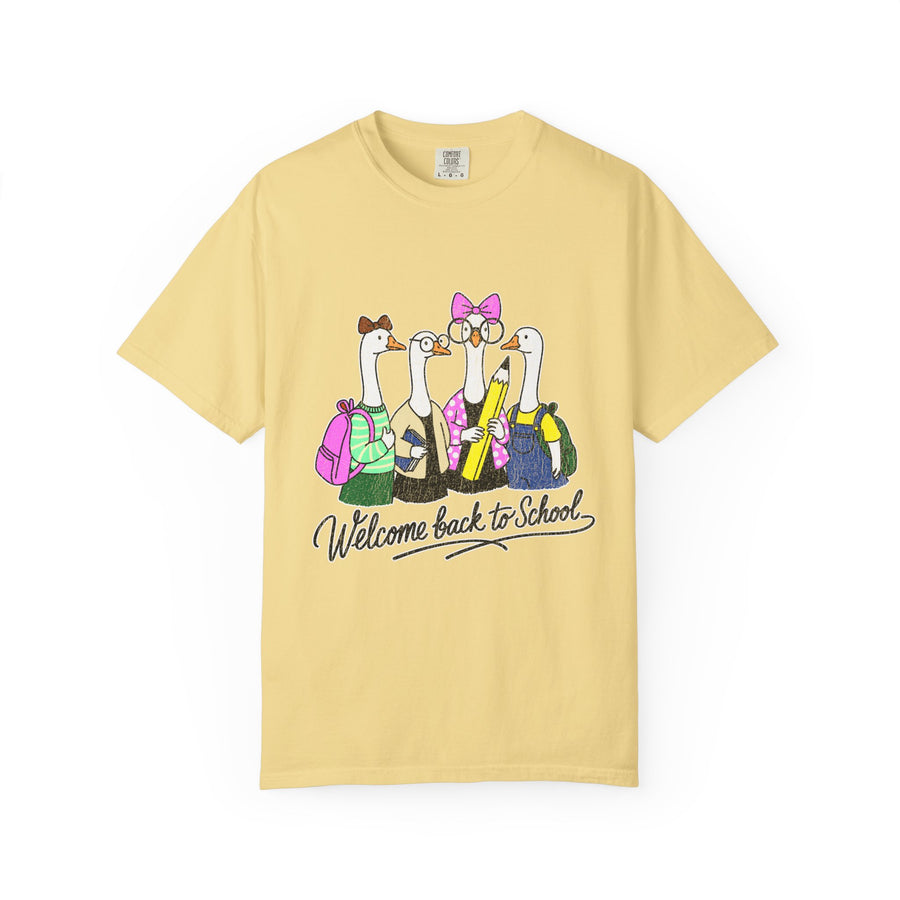 Welcome Back to School Goose T-Shirt, Funny Teacher Graphic Tee, Cute Student Shirt, First Day Classroom Outfit, Educator Gift Idea