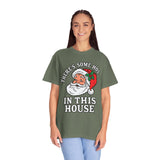 There's Some Ho's in This House Shirt, Funny Santa Christmas T-Shirt, Adult Holiday Party Tee, Naughty Xmas Gift for Friends or Family