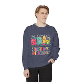 First Day of School Sweatshirt, Colorful School Supplies Pullover, Cute Teacher Outfit, Student Back to Class Gift, Classroom Crewneck