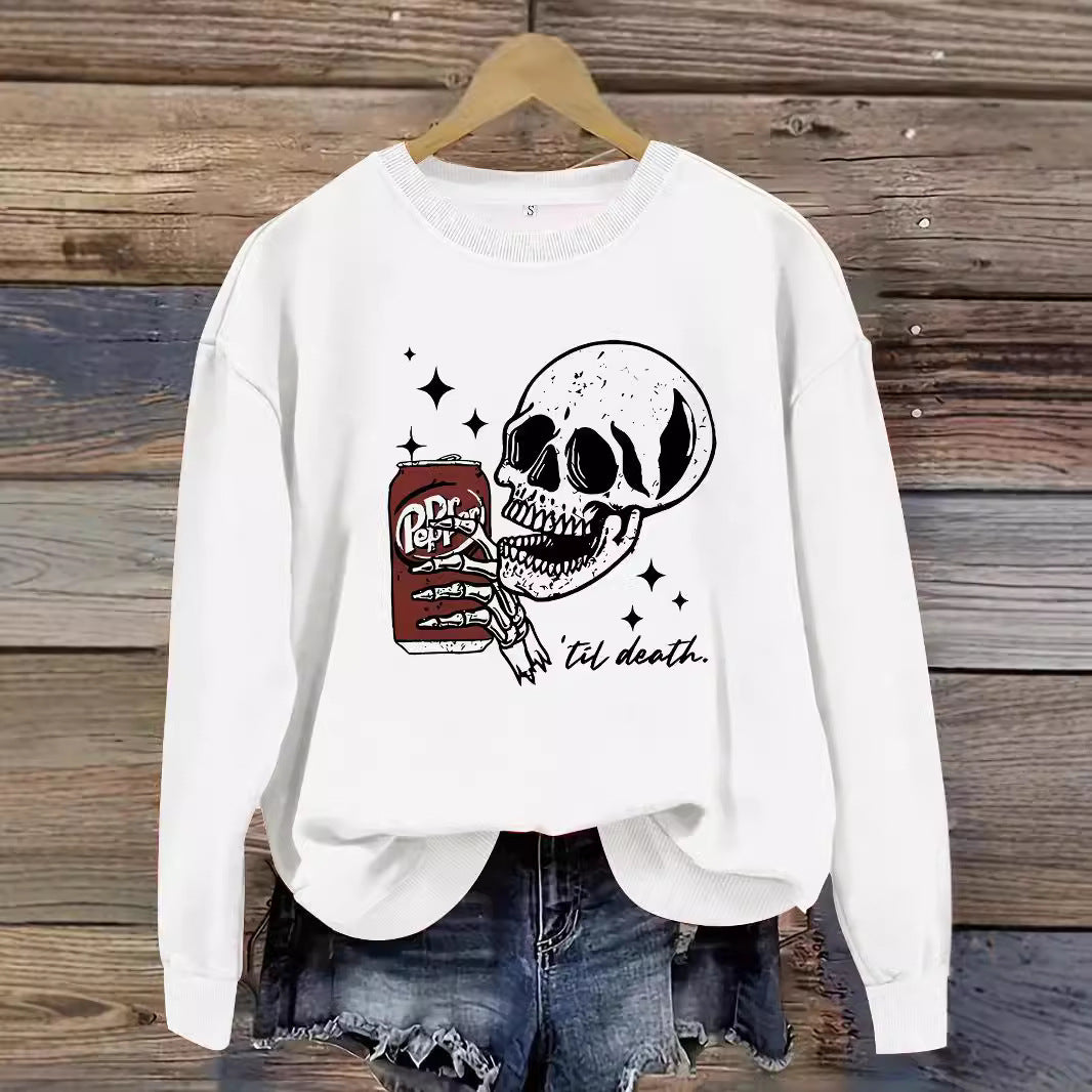 Printed pullover sweatshirt sweatshirt