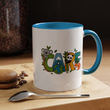 Earth Care Animal Mug, Eco Awareness Coffee Cup, Cute Wildlife Conservation Gift for Nature Lover, Earth Day Gift for Teacher or Mom