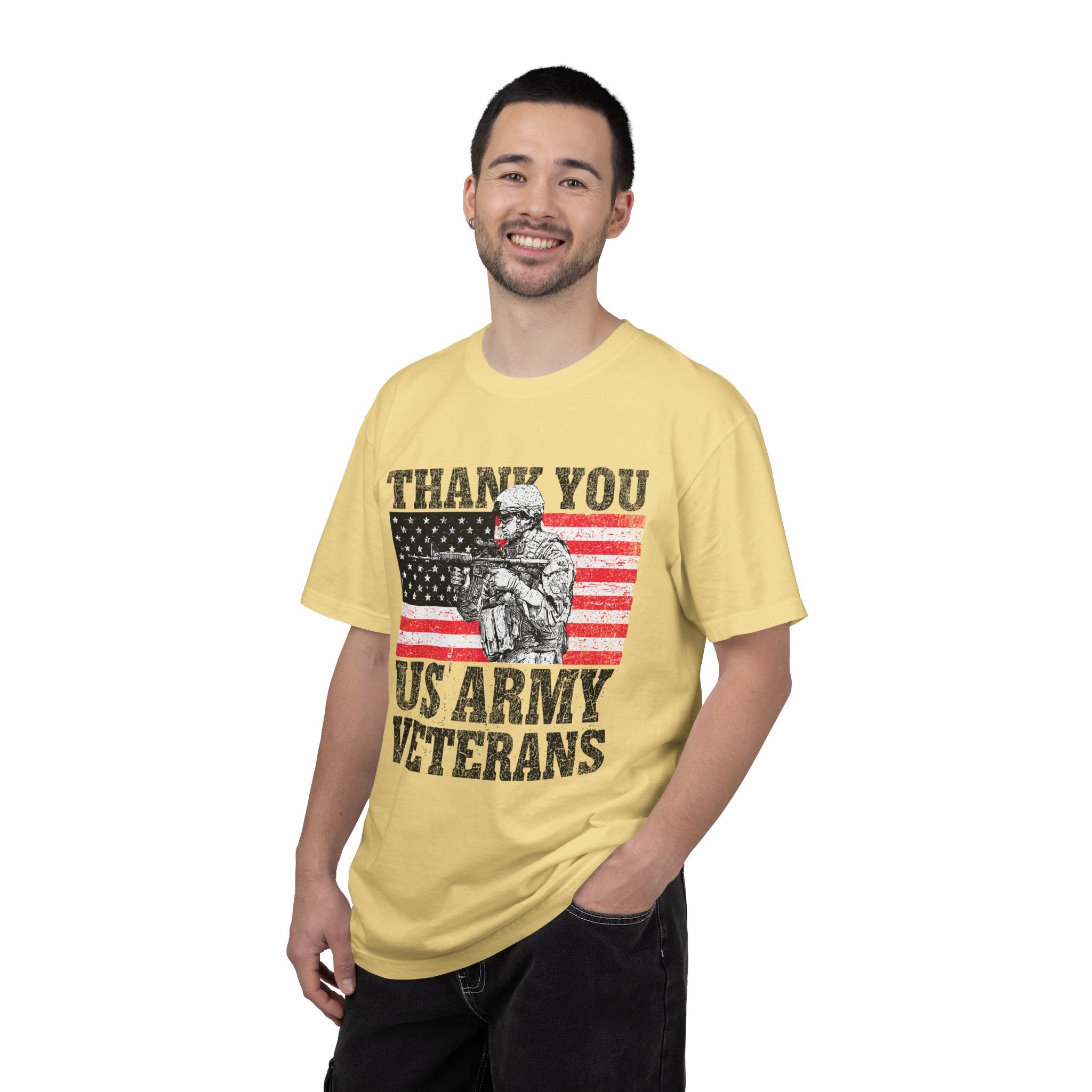 Thank You US Army Veterans Shirt, Patriotic Soldier T-Shirt, Military Appreciation Gift, American Flag Tee for Veterans Day or Retirement