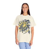 Celestial Sun Graphic Shirt, Blue and Gold Cosmic T-Shirt, Mystical Night Sky Tee, Astrology Gift for Stargazers and Dreamers, Gift Idea