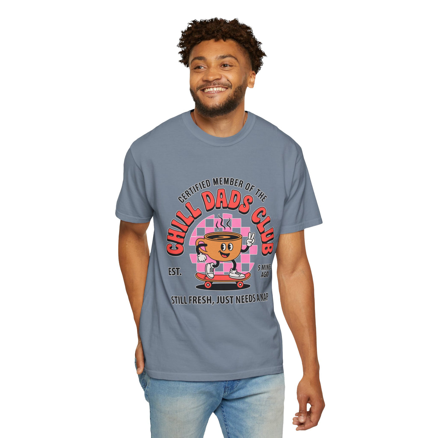 Chill Dads Club Shirt, Funny Dad Coffee T-Shirt, Tired Dad Graphic Tee, Cool Father Gift, New Dad Shirt, Coffee Lover Tee