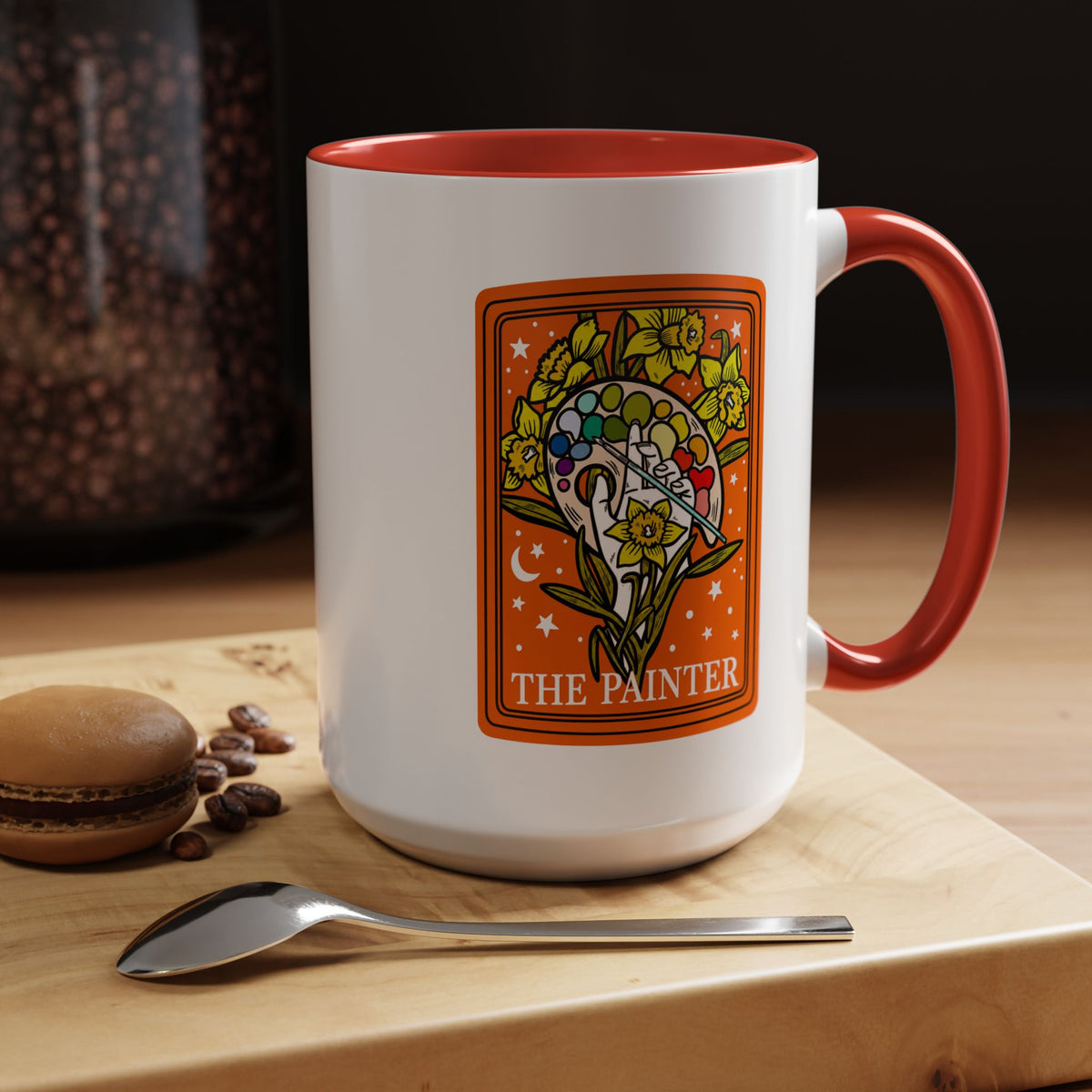 Painter Tarot Card Mug, Artist Coffee Mug, Creative Artist Gift, The Painter Art Lover Cup, Unique Painting Gift for Women and Men