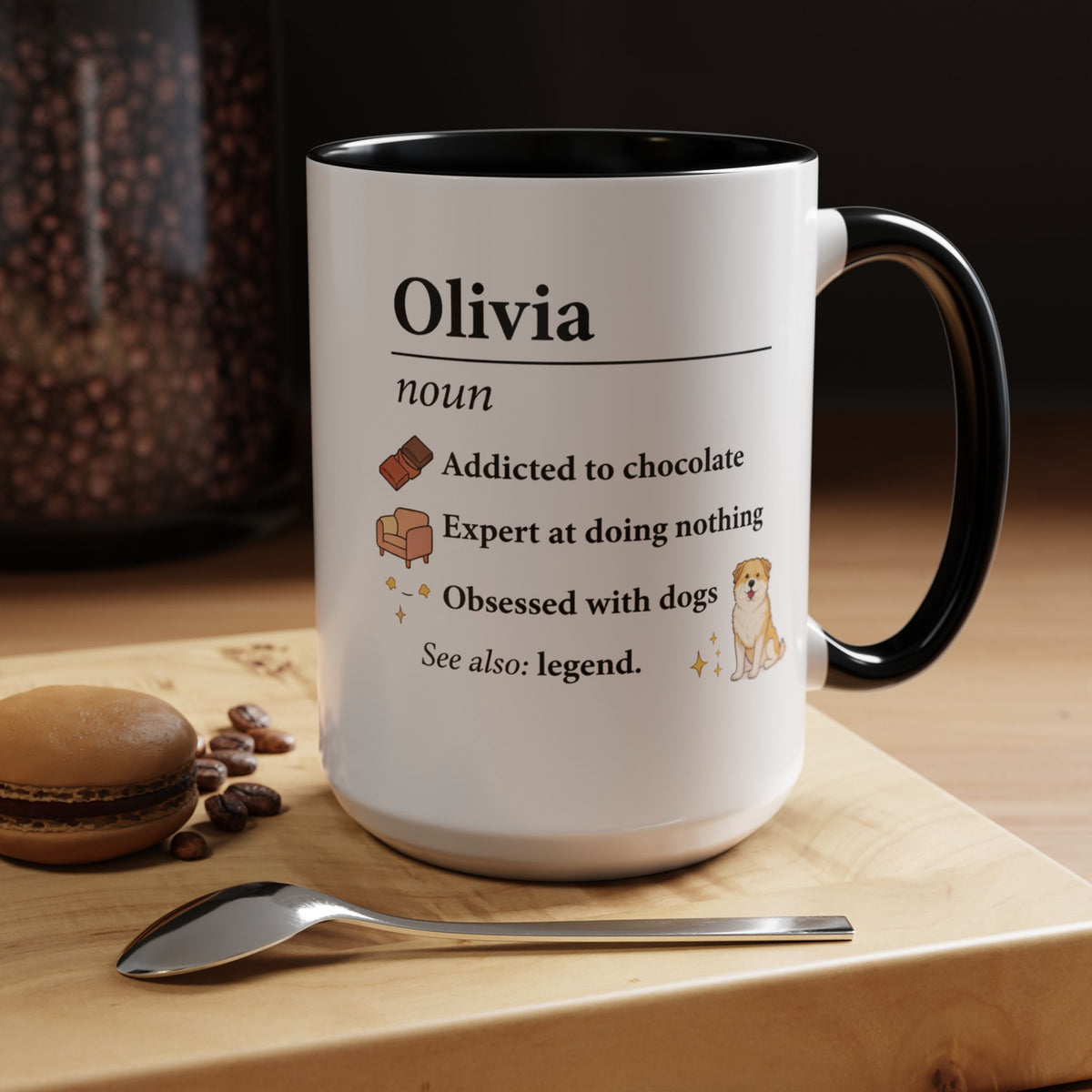 Personalized Definition Mug, Custom Name Coffee Mug for Women, Dog Lover Gift, Personalized Best Friend Mug, Unique Birthday Cup