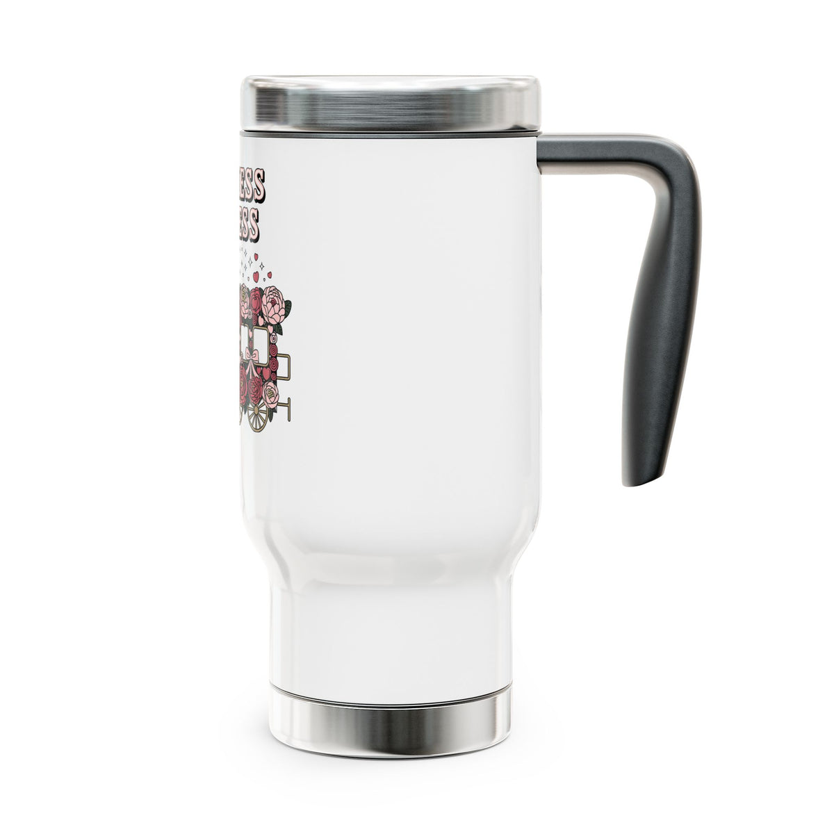 Hot Mess Express Travel Mug with Handle, Floral Coffee Cup, Funny Gift for Busy Moms, Besties, Work Friends and Chaos Coordinators