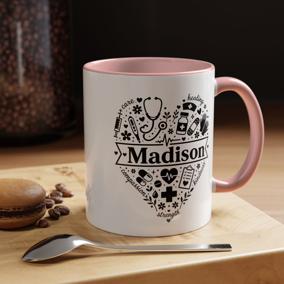 Personalized Nurse Coffee Mug, Custom Nurse Name Gift, RN Appreciation Mug, Nursing Graduation Gift, Healthcare Worker Coffee Cup