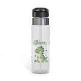 Dinosaur Personalized Water Bottle, Custom Name Drink Bottle, Adventure Gift, Kids School Bottle, Birthday Gift, Reusable Hydration Bottle