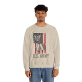 US Army Sweatshirt, Vintage Military Pullover, American Flag Army Top, Veteran Gift, Patriotic Military Clothing, Army Family Gift