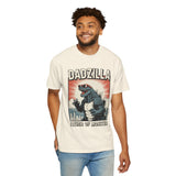 Funny Dadzilla Comfort Colors Shirt, Father of Monsters Graphic Tee, Cool Dinosaur Dad Shirt, Father's Day Gift for Dad, Retro Kaiju Tee