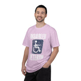 Disabled Veteran Shirt, Distressed Wheelchair and Rifle Graphic, Military Service Pride, Veterans Day Gift and Everyday Casual Wear