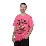 Funny Nap Lover Comfort Colors Shirt, Just Resting My Eyes Club Tee, Tired Adult Humor Shirt, Relaxation Graphic Tee Gif
