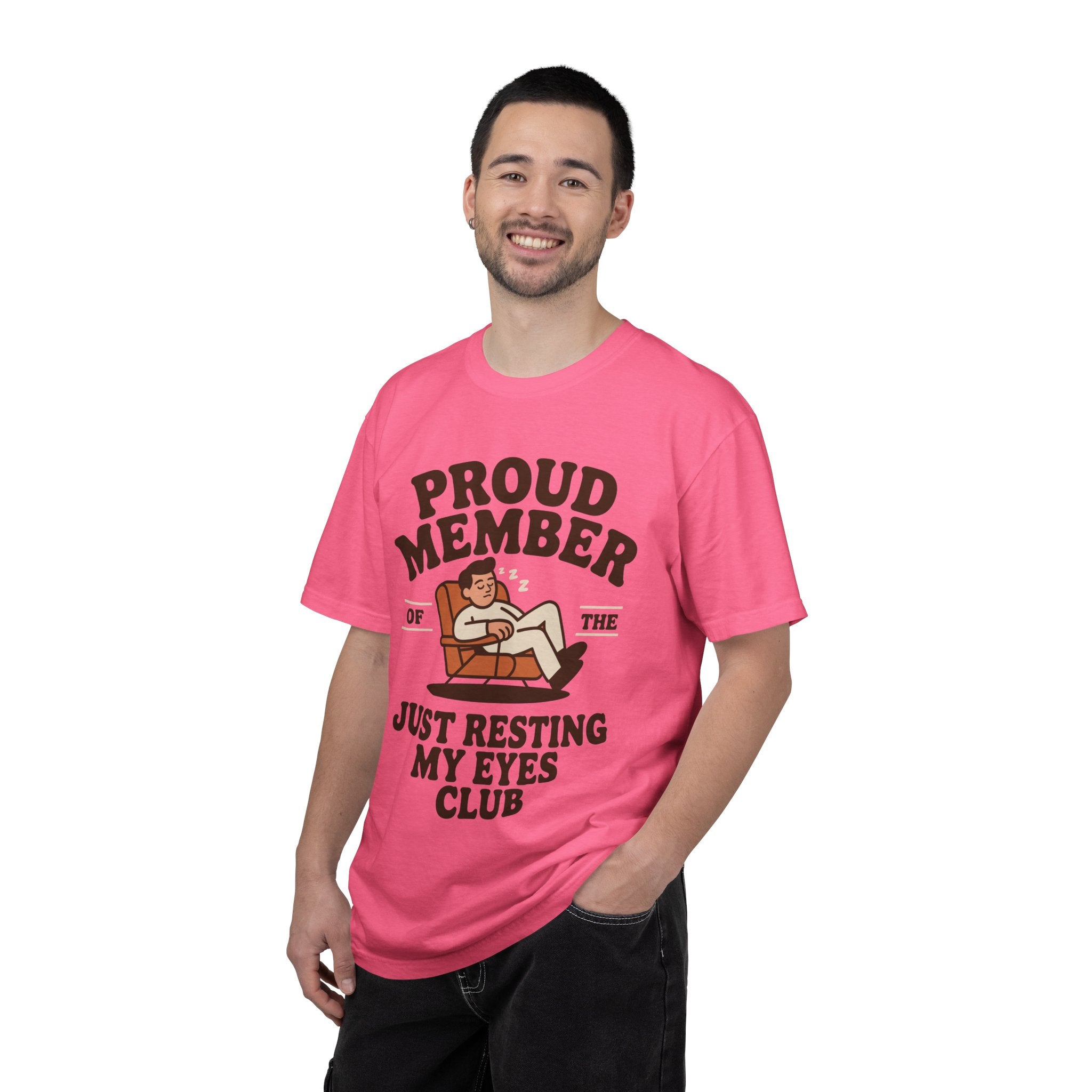 Funny Nap Lover Comfort Colors Shirt, Just Resting My Eyes Club Tee, Tired Adult Humor Shirt, Relaxation Graphic Tee Gif