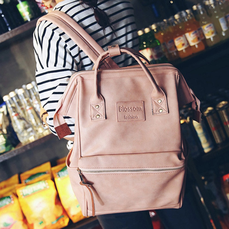 Mummy Diaper Backpacks Fashion Nappy Bag Large Capacity Baby Nursing Handbag High Quality PU Leather Travel Backpack MBG0150