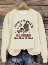 Printed pullover sweatshirt sweatshirt