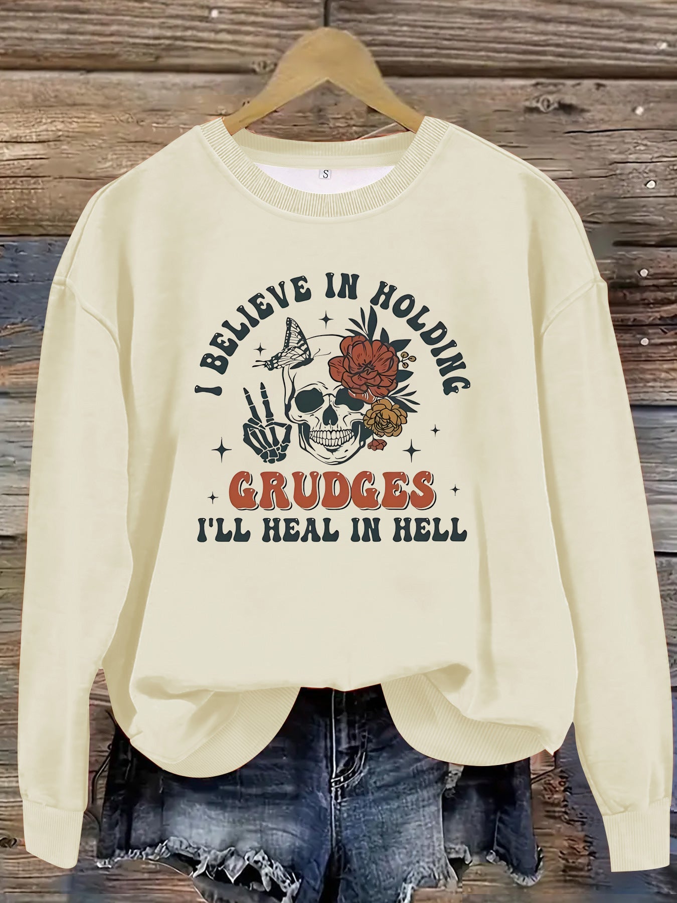 Printed pullover sweatshirt sweatshirt
