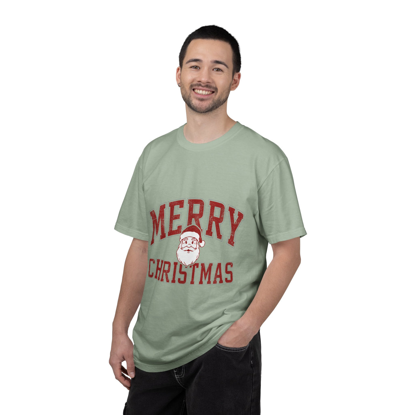 Merry Christmas Santa Shirt, Vintage Holiday T-Shirt, Festive Christmas Party Tee, Retro Santa Claus Gift for Family Photos, Men or Women