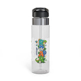 Personalized Dinosaur Kids Water Bottle | Custom Name 20oz School Bottle for Boys