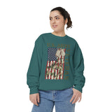 US Army Veteran Sweatshirt, American Flag Camo Crewneck, Military Dog Tag Pullover, Patriotic Soldier Gift, Retirement or Veterans Day Top
