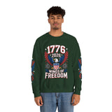 1776 Wings of Freedom Sweatshirt, Patriotic Eagle Pullover, American Flag Crewneck, USA 250th Anniversary Gift, Fourth of July Top