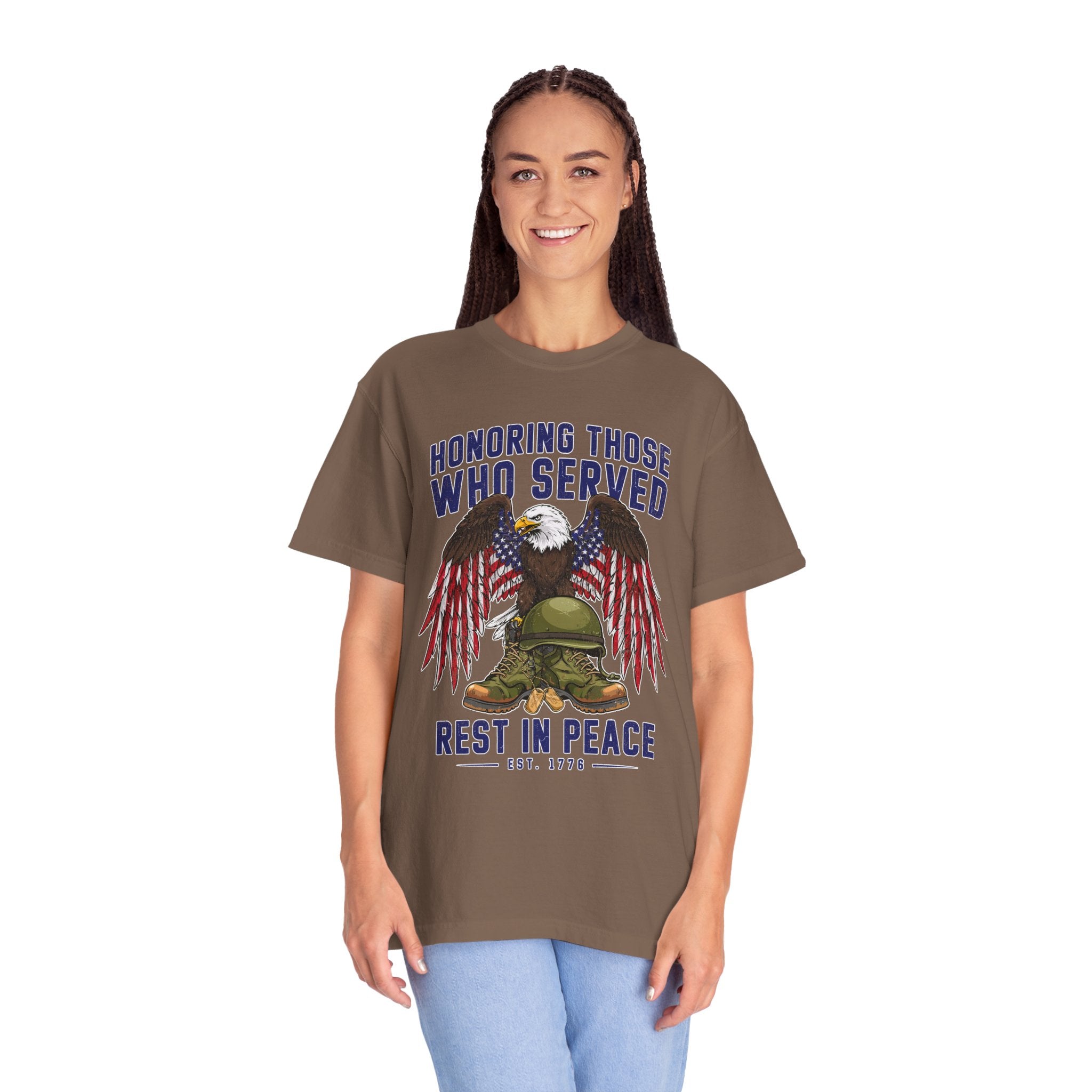Honoring Those Who Served Shirt, Military Memorial T-Shirt, Fallen Soldier Tribute, Veteran Remembrance Gift, Patriotic Eagle Tribute Tee
