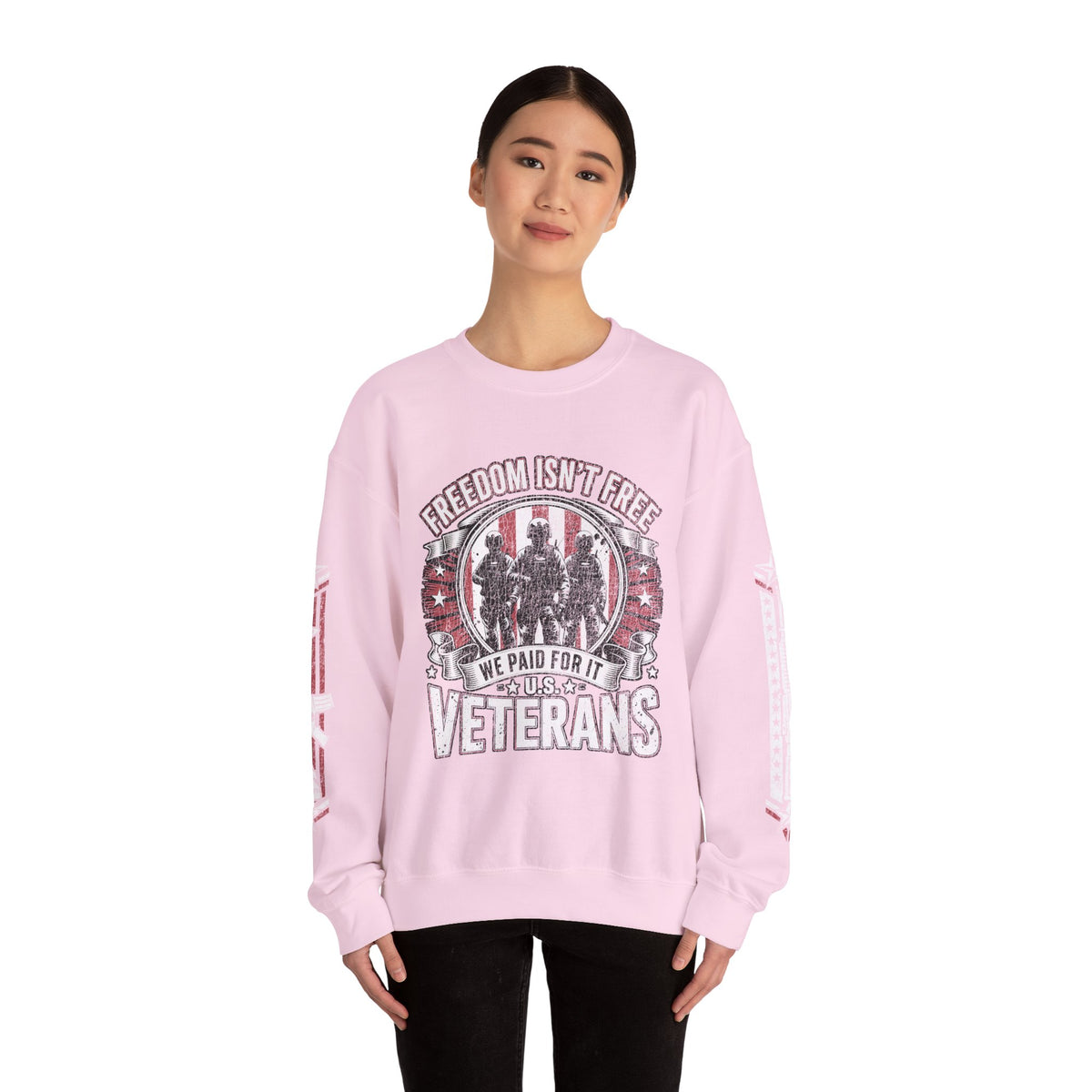 Freedom Isn't Free Veterans Sweatshirt, Military Service Crewneck, American Flag Veteran Pullover, Veteran Gift, Memorial Day Outfit