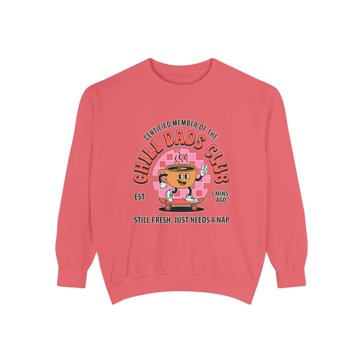 Chill Dad Club Coffee Sweatshirt, Funny Dad Coffee Crewneck, Cozy Father Gift, Coffee Lover Dad Sweatshirt, Casual Dad Apparel