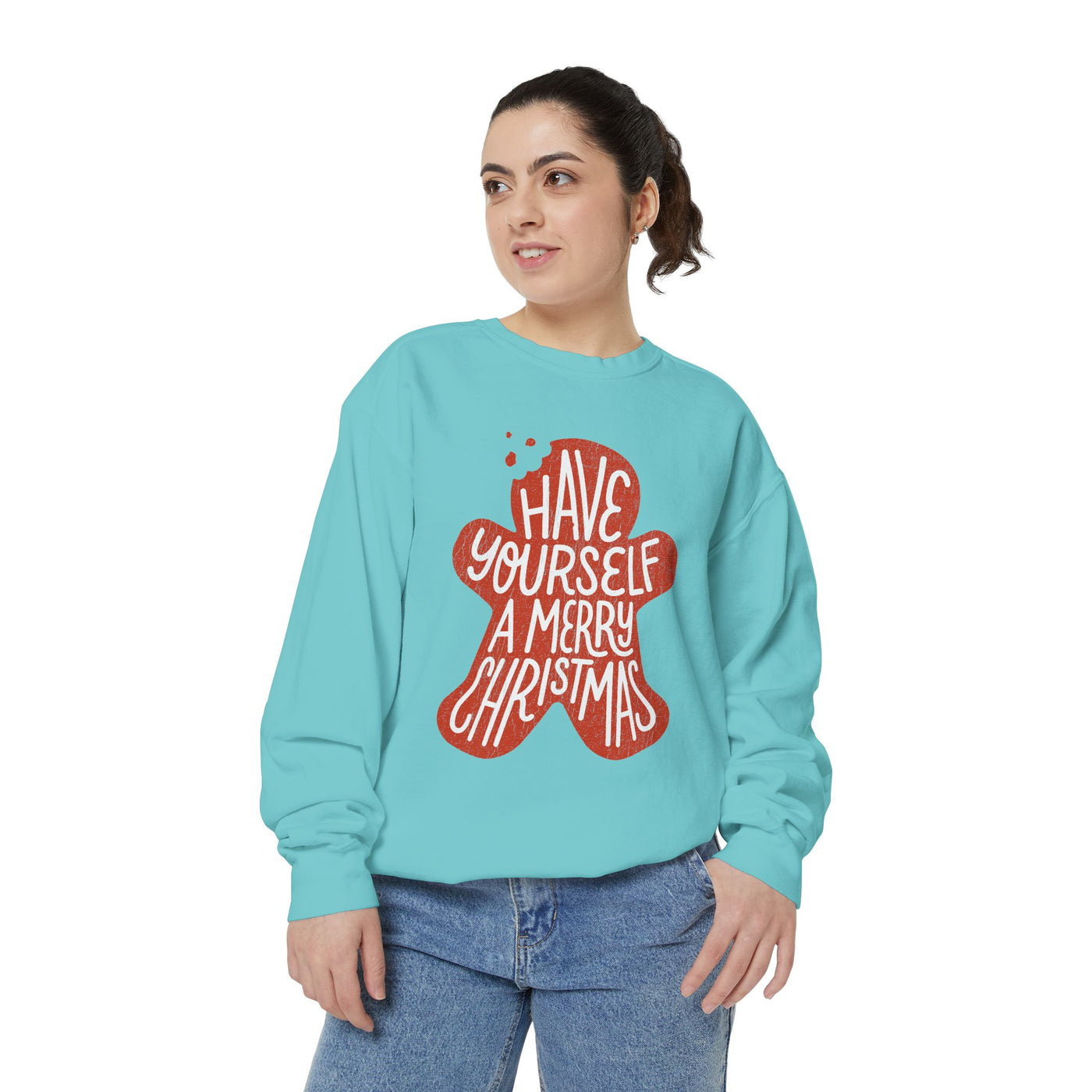 Have Yourself a Merry Christmas Sweatshirt, Gingerbread Cookie Crewneck, Cute Holiday Baking Pullover, Christmas Gift for Baker or Teacher