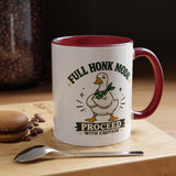 Funny Goose Coffee Mug, Full Honk Mode Duck Mug, Silly Bird Lover Gift, Goose Humor Cup for Coworkers, Animal Lover Coffee Mug