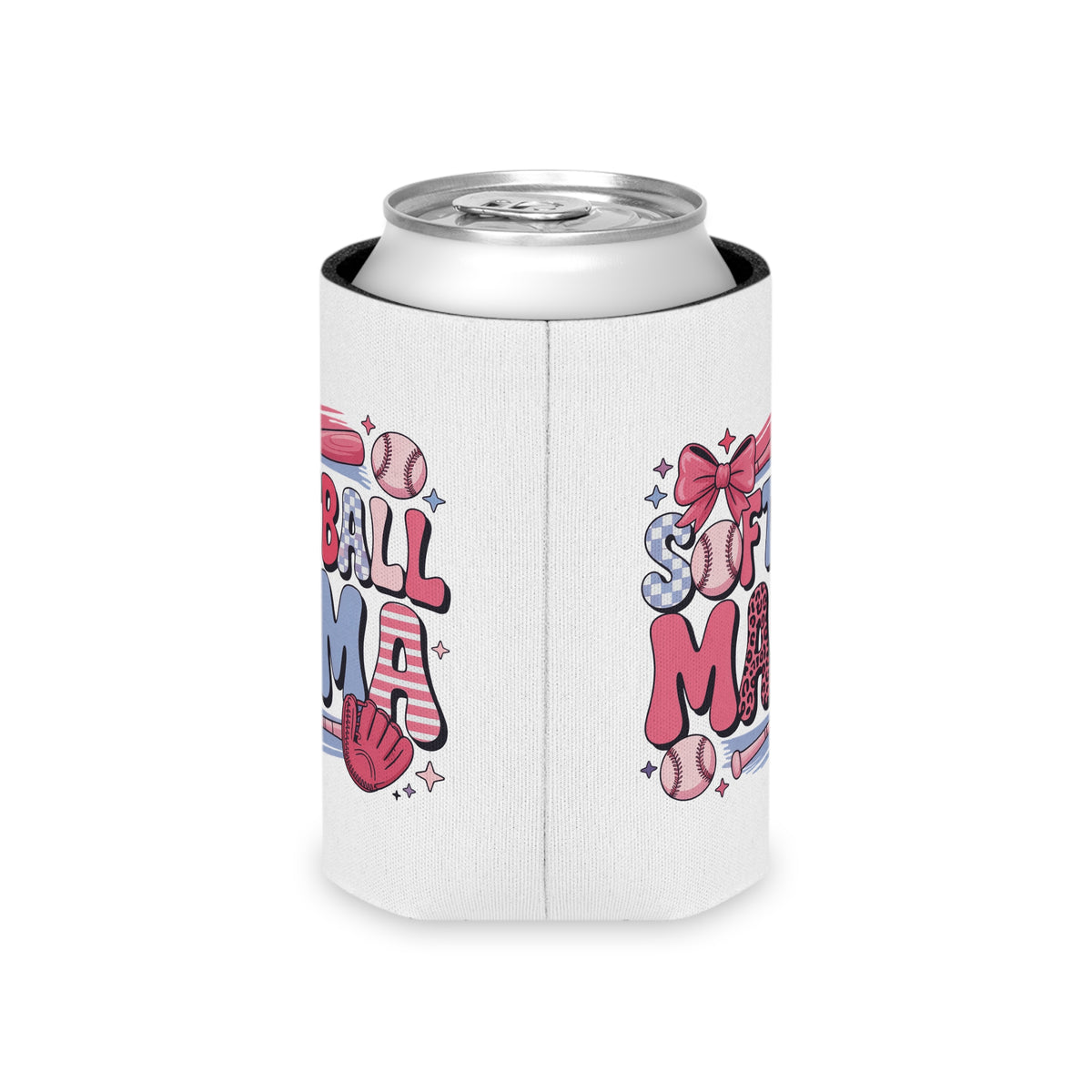 Softball Mom Can Cooler, Personalized Beer Koozie, Softball Mom Gift, Baseball Mom Drink Holder, Sports Mom Gift, Game Day Gift