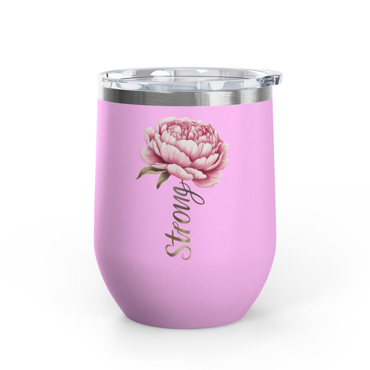 Floral Wine Tumbler, Pink Peony Insulated Tumbler, Flower Lover Gift, Elegant Drink Cup for Women, Summer Gift, Birthday Gift for Her