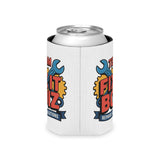 Mechanic Can Cooler, Team Fix It Boiz Wrench and Gear Design, Workshop Drink Holder, Handyman Gift for Dad or a Repair Crew Birthday