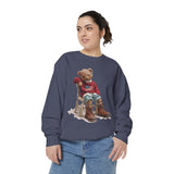 Cute Teddy Bear Sweatshirt, Cozy Bear Crewneck, Aesthetic Plush Bear Pullover, Soft Cute Animal Gift for Women Teens