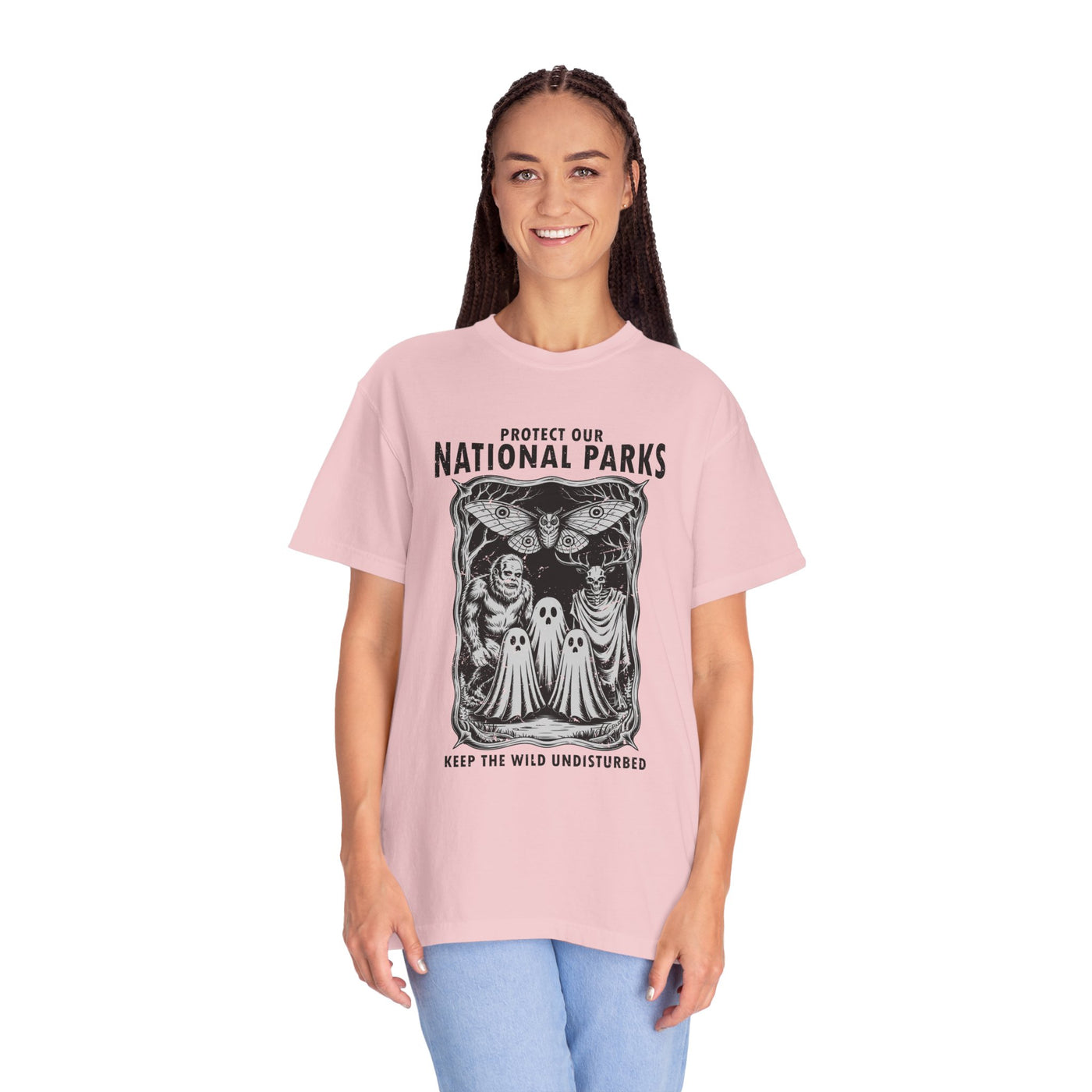 National Parks Gothic Comfort Colors Shirt, Protect Our National Parks Graphic Tee, Cryptid Nature Lover Shirt, Spooky Outdoor Apparel