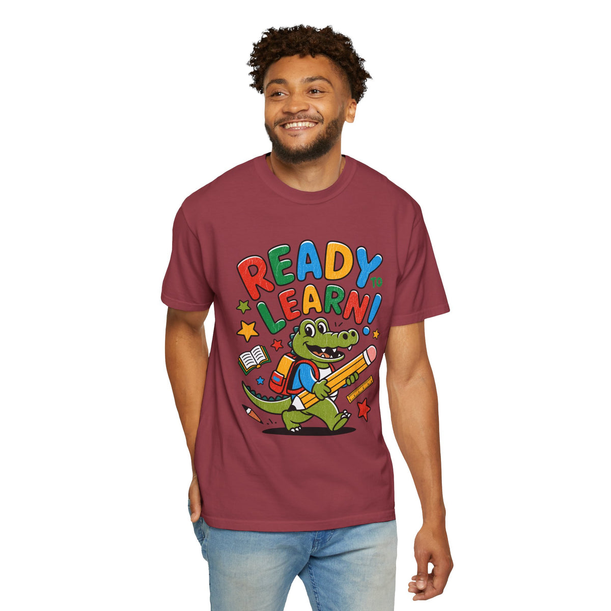 Ready to Learn Alligator T-Shirt, Colorful Back to School Tee, Cute Student Gift, Preschool Teacher Outfit, Classroom Graphic Shirt