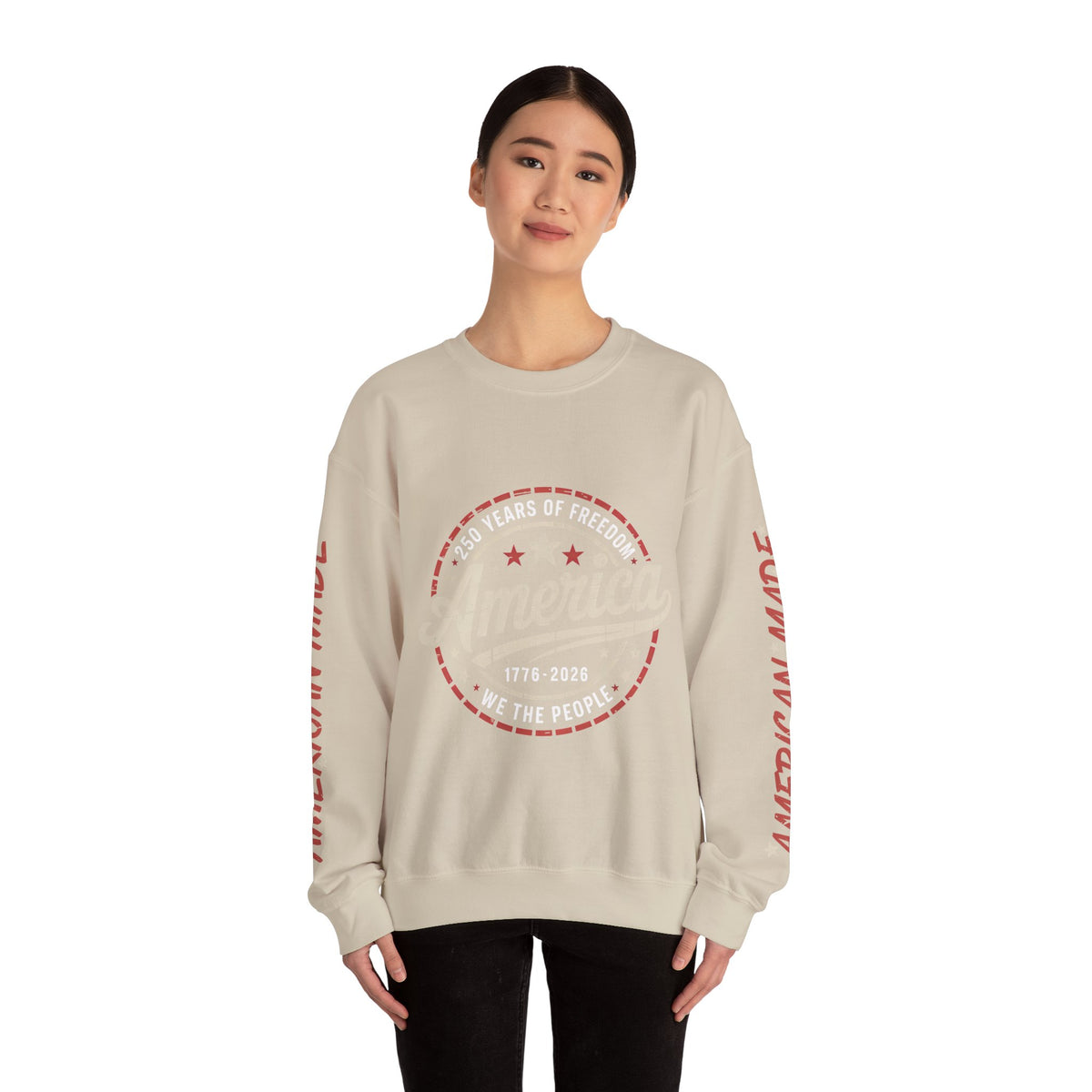 America 250 Sweatshirt, We The People Pullover, 1776 2026 USA Anniversary Top, Patriotic American Heritage Gift, Vintage Americana
