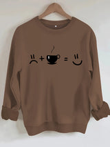 Round neck fleece hoodie