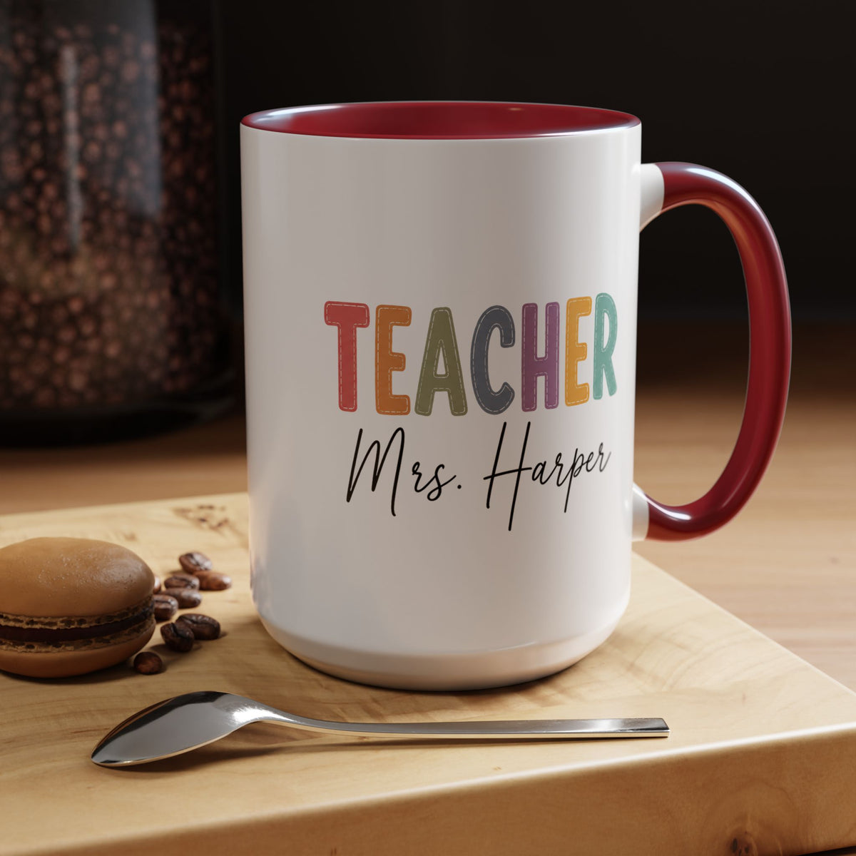 Personalized Teacher Name Mug, Custom Teacher Coffee Mug, Teacher Appreciation Gift, Back to School Gift, End of Year Teacher Cup