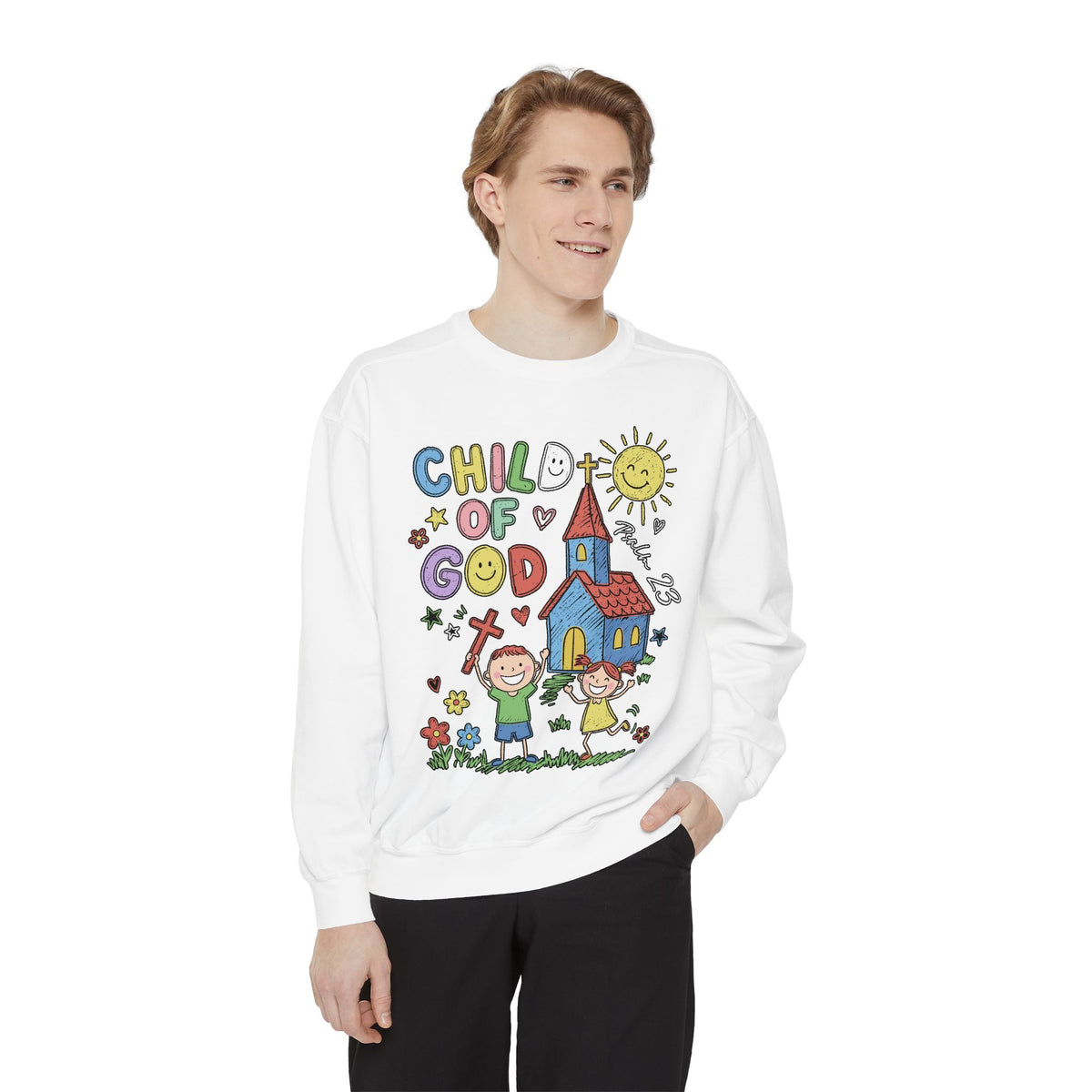 Child of God Comfort Sweatshirt, Christian Kids Crewneck Sweatshirt, Faith Based Children's Gift, Sunday School Comfort Sweatshirt
