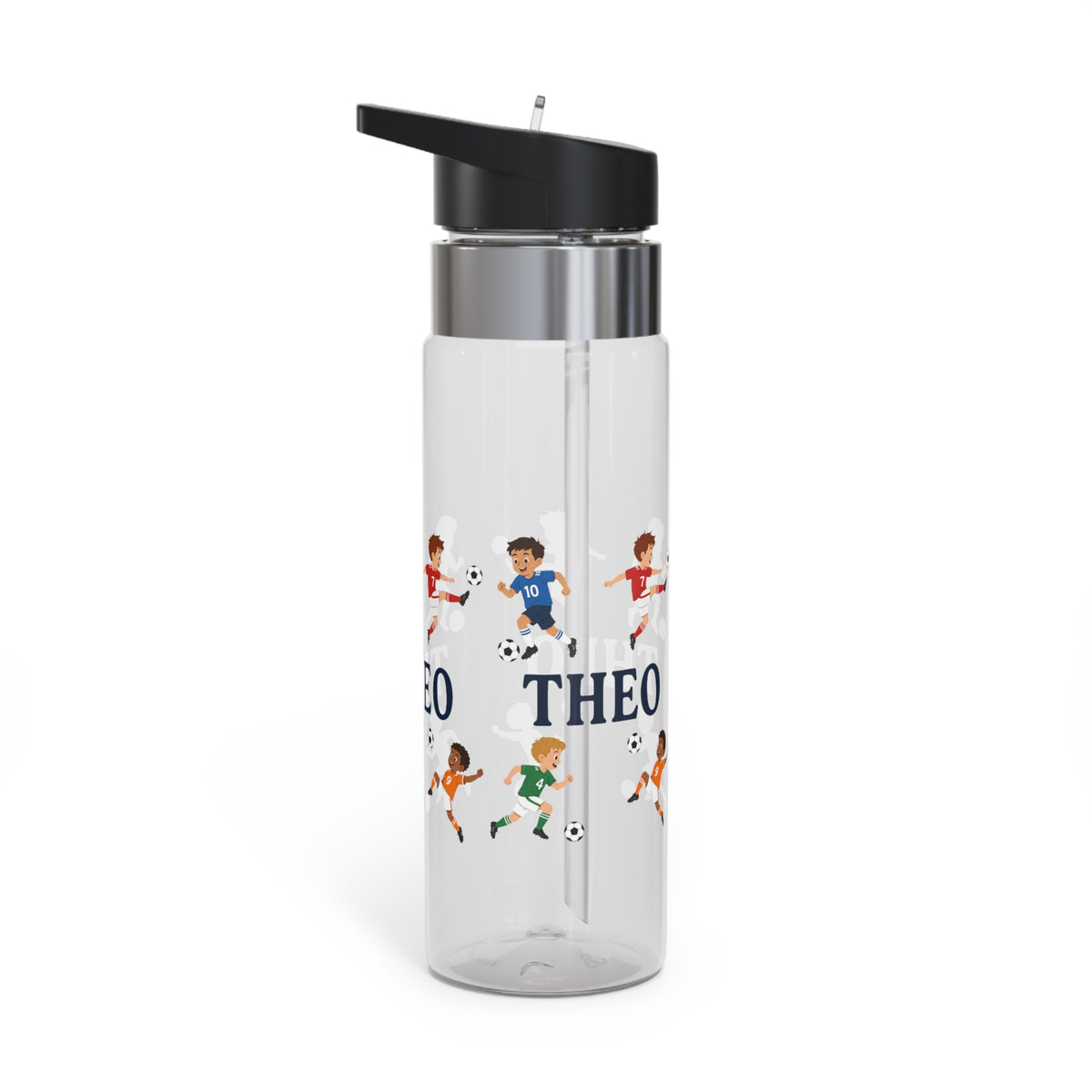 Personalized Soccer Water Bottle, Custom Name Kids Sport Bottle, Soccer Player Gift Boys, Birthday Present Young Athlete