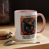 Funny Black Cat Coffee Mug, Unstable Unit Cat Mug, Sarcastic Cat Lover Gift, Introvert Humor Mug, Quirky Cat Mom Coffee Cup