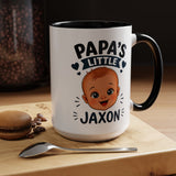 Personalized Papa's Little Boy Mug, Custom Baby Name Mug for Dad, New Father Gift, Papa Coffee Mug, Father's Day Gift from Son