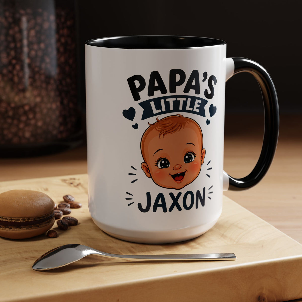 Personalized Papa's Little Boy Mug, Custom Baby Name Mug for Dad, New Father Gift, Papa Coffee Mug, Father's Day Gift from Son