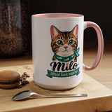 Personalized Cat Lover Mug, Custom Cat Name Coffee Cup, Official Snack Inspector Cat Mug, Funny Pet Parent Gift for Cat Owners