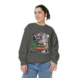 Spooky Christmas Sweatshirt, Halloween Holiday Mashup Crewneck, Witch Vampire Mummy Skeleton Pullover, Gothic Xmas Gift for Horror Fan