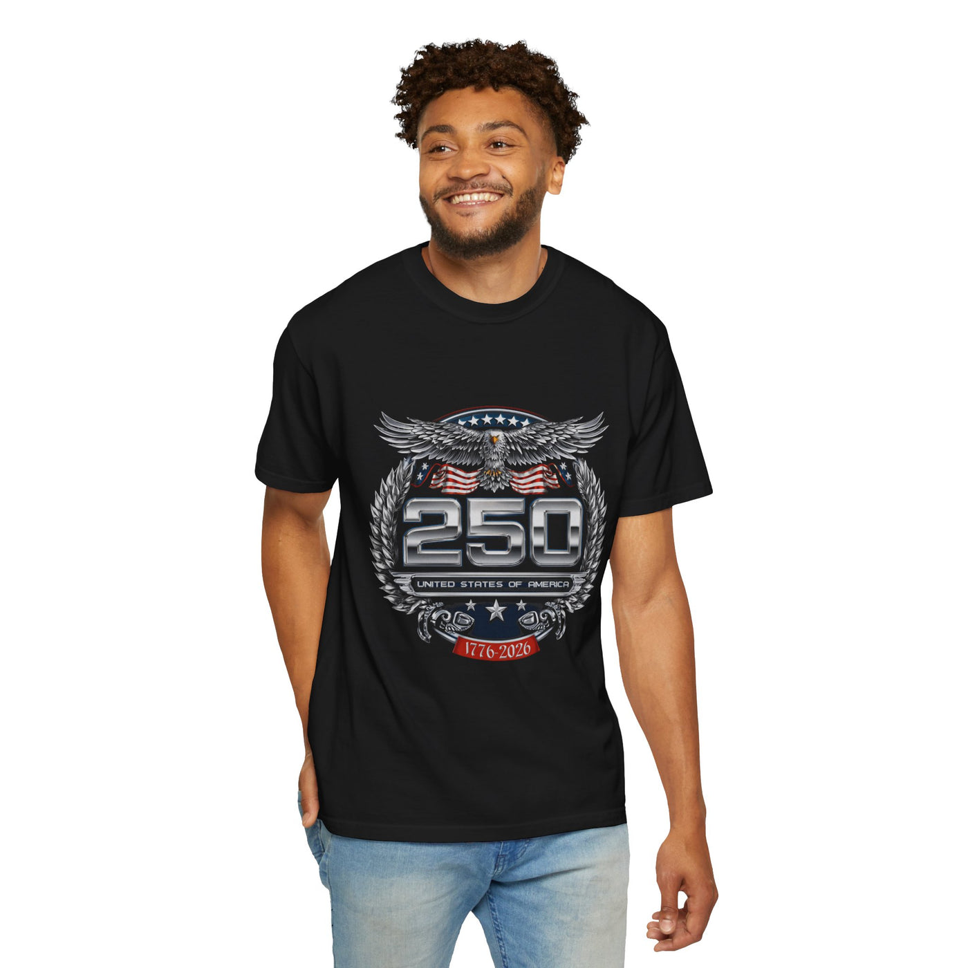 Vintage America 250 Graphic T Shirt, Patriotic Eagle USA Tee, Retro Fourth of July Shirt, Americana Streetwear Top for Women